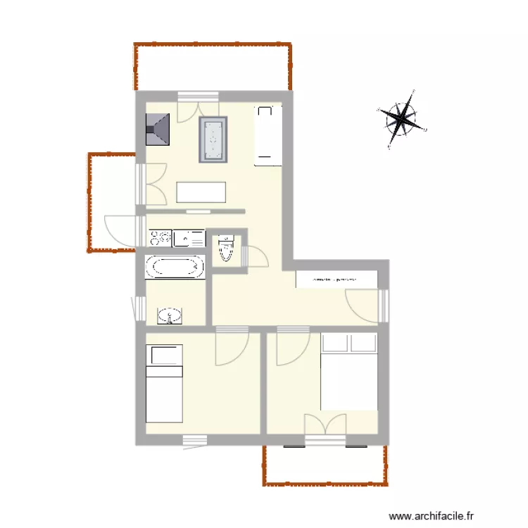 Appartement Rochebrune. Plan de 