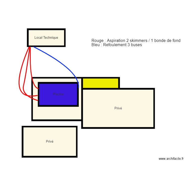 Plan de masse piscine. Plan de 0 pièce et 0 m2