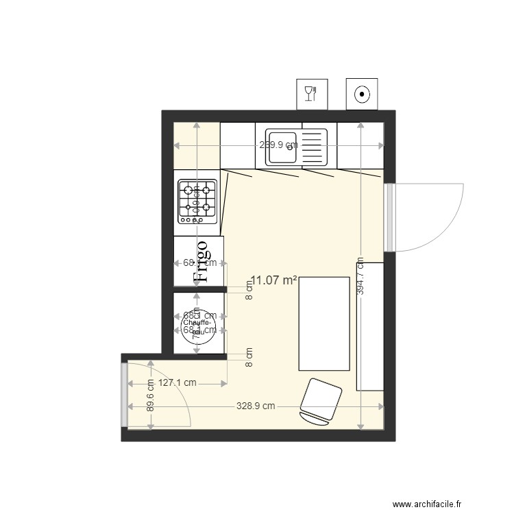 cuisine Lastiri II. Plan de 0 pièce et 0 m2