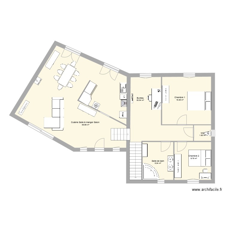 maison. Plan de 0 pièce et 0 m2