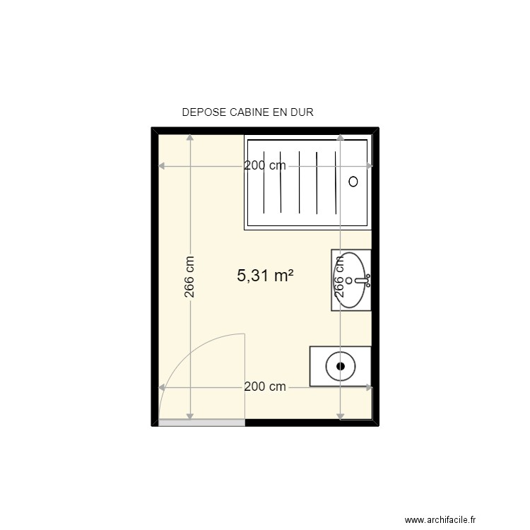 DUTRIEU RACHEL . Plan de 1 pièce et 5 m2