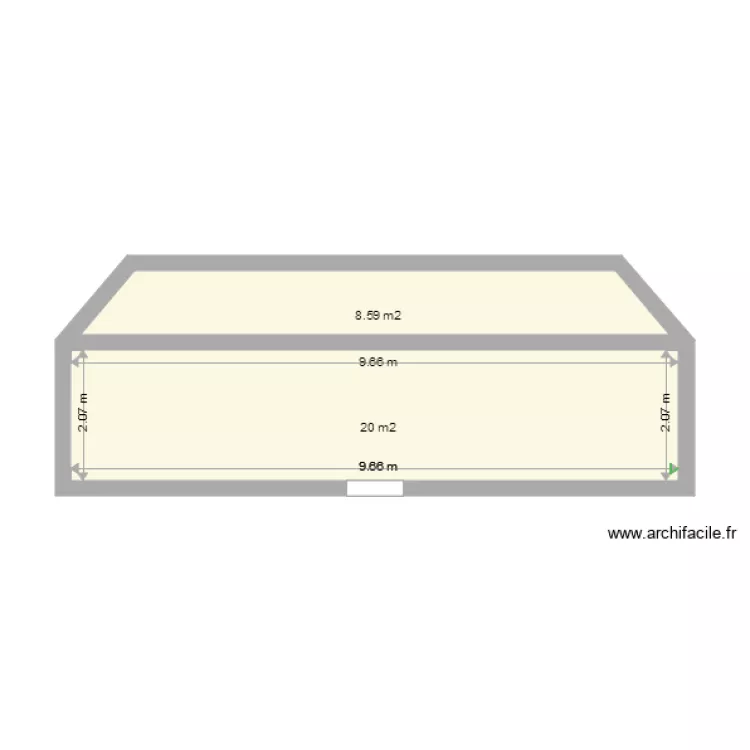 garage face ouest. Plan de 