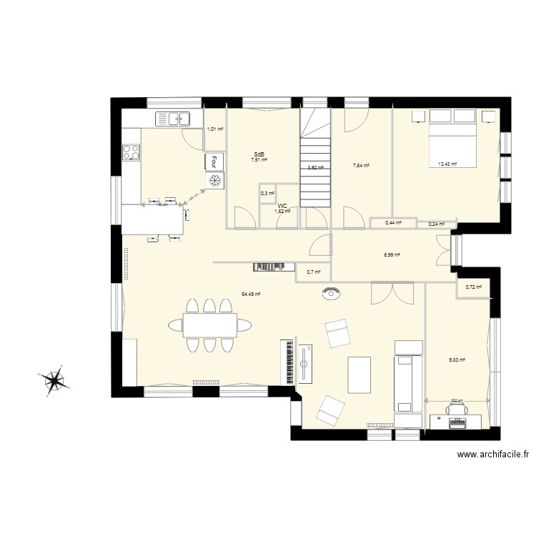 Maison Bérange version combles. Plan de 0 pièce et 0 m2