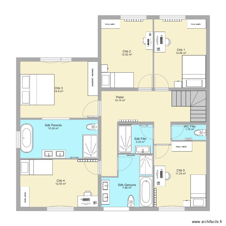 Etage Ethernet. Plan de 0 pièce et 0 m2