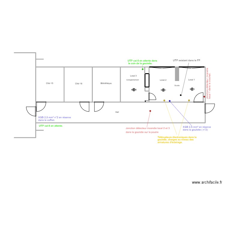 St  Luc. Plan de 9 pièces et 46 m2