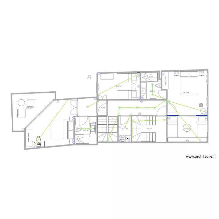 braga 50 piso 1. Plan de 