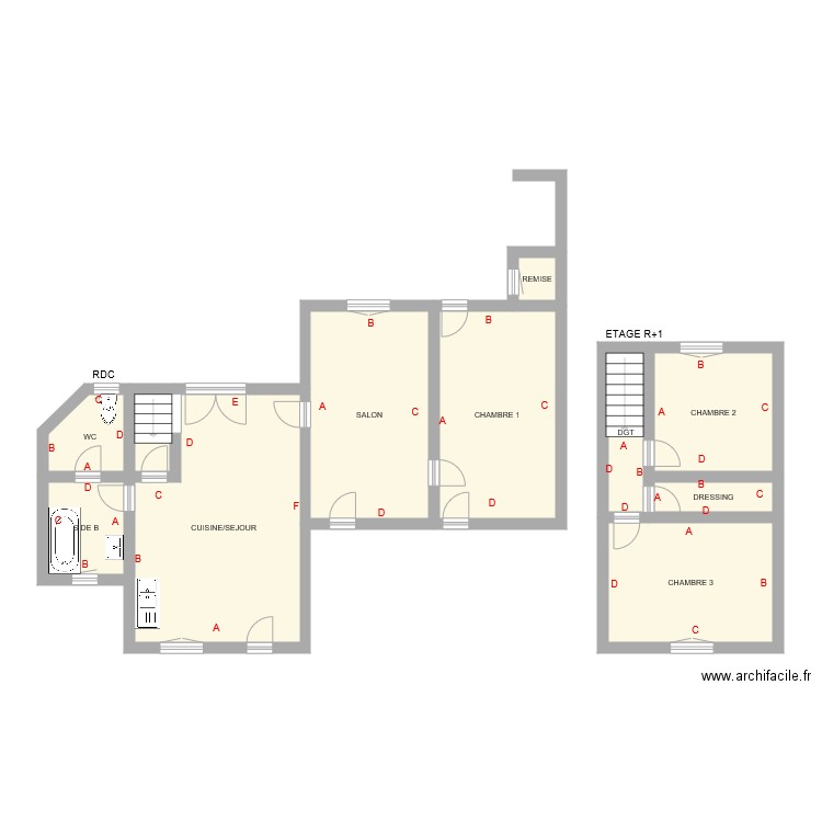 lagille. Plan de 0 pièce et 0 m2