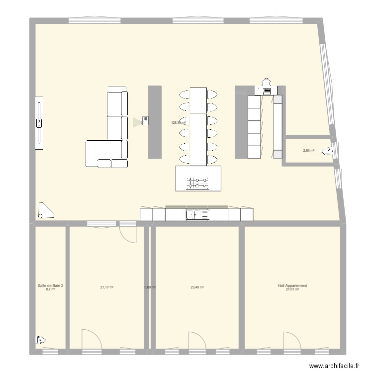 Casa Co Sugo. Plan de 7 pièces et 212 m2