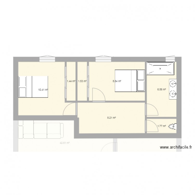 david lot 2 etage1. Plan de 0 pièce et 0 m2