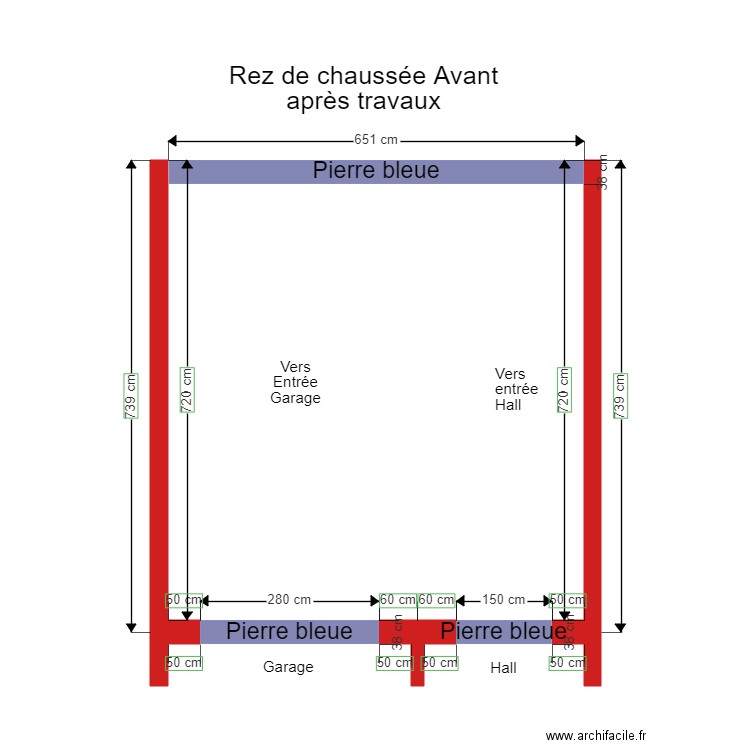 202009221655 Rez de chaussée Avant après travaux. Plan de 0 pièce et 0 m2