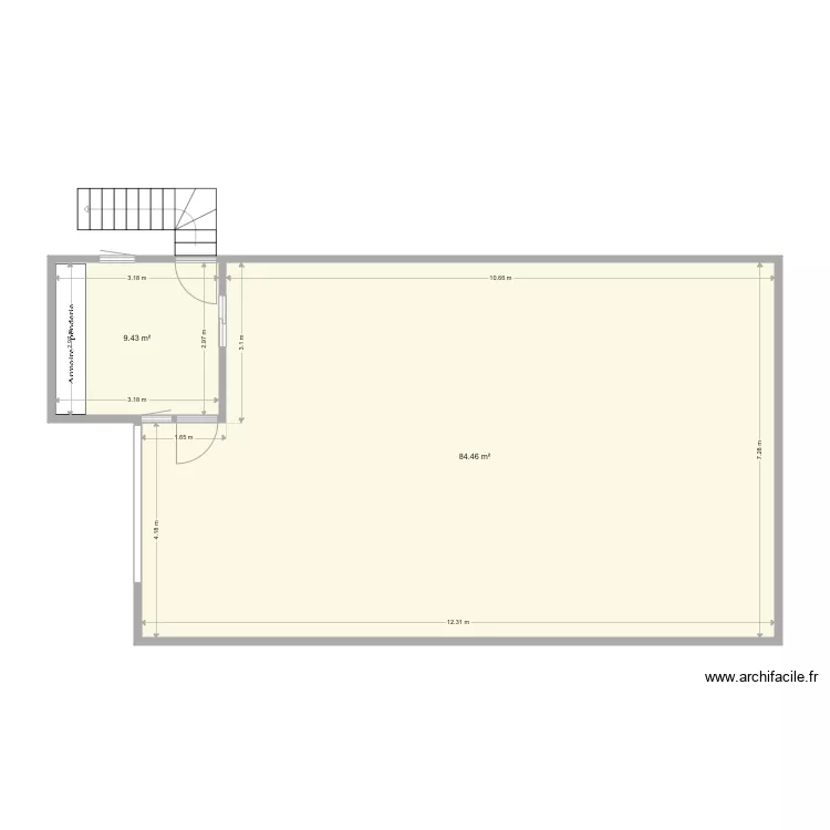chalet entree. Plan de 