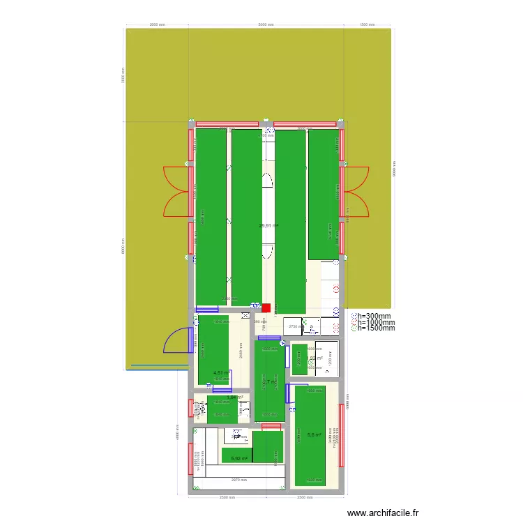 Баня 4 модуля 1 ТПП. Plan de 