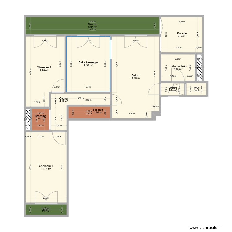 3A AVANT. Plan de 0 pièce et 0 m2