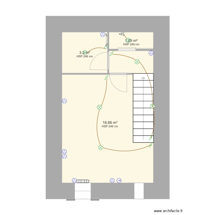 Le Rozel 1er étage sans meuble. Plan de 0 pièce et 0 m2