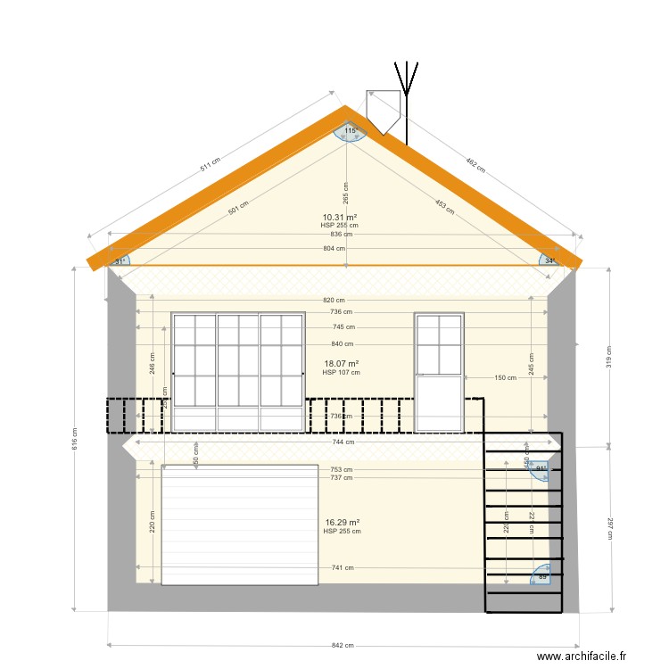 façade avant. Plan de 0 pièce et 0 m2