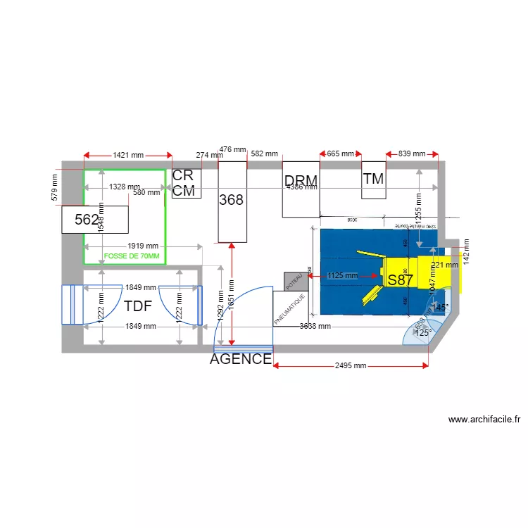 plan de masse PROJET CORDERIE S87 DU 368 1368RDC11174. Plan de 