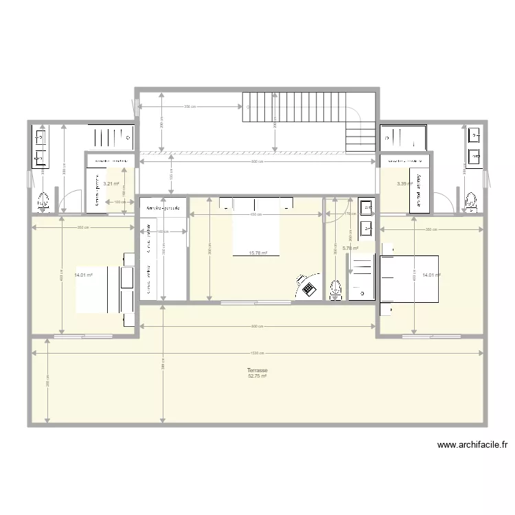 Plan brut etage v4. Plan de 