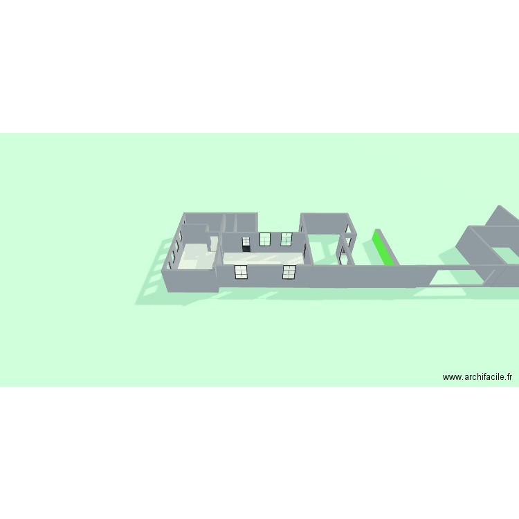 Maison Poteau 4. Plan de 4 pièces et 80 m2