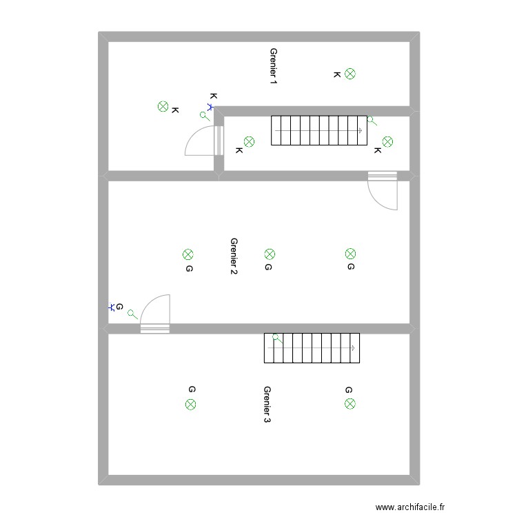 le voisin grenier. Plan de 0 pièce et 0 m2