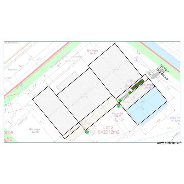 terrasse sans espace vert. Plan de 0 pièce et 0 m2