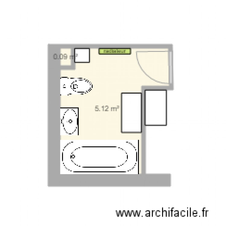 Les Molières salle de bain avant. Plan de 0 pièce et 0 m2