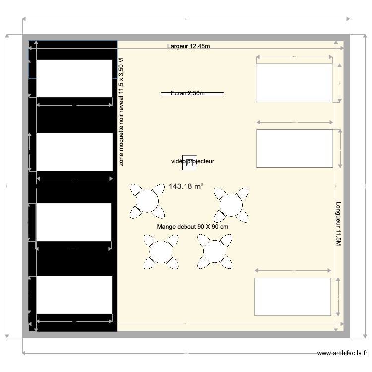 salle B618. Plan de 0 pièce et 0 m2