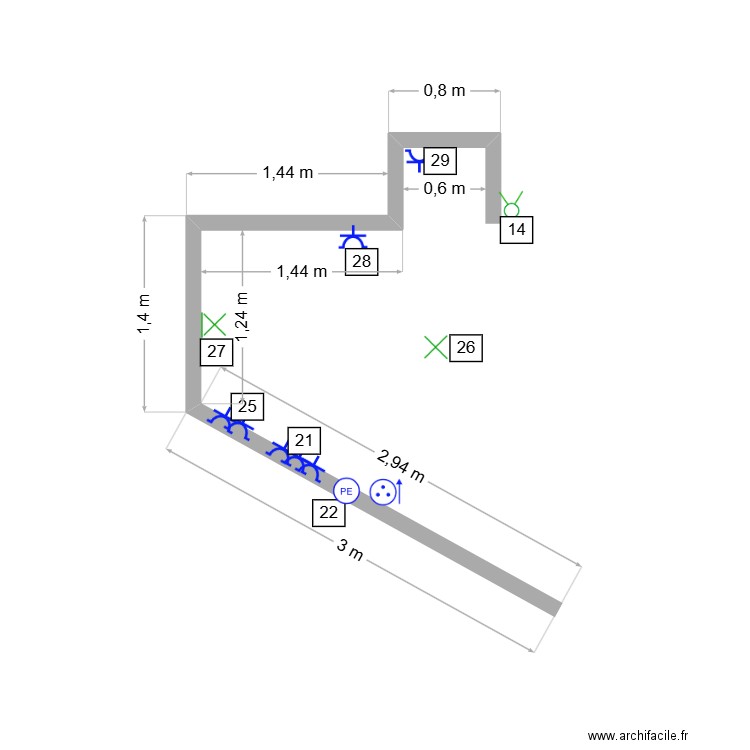 cuisinearchifacile. Plan de 0 pièce et 0 m2