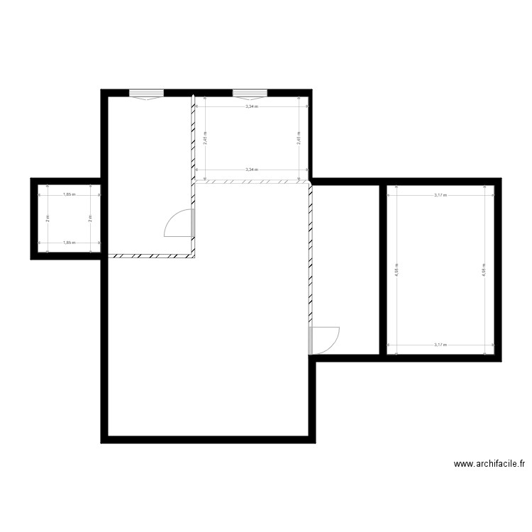 fabrice. Plan de 3 pièces et 28 m2