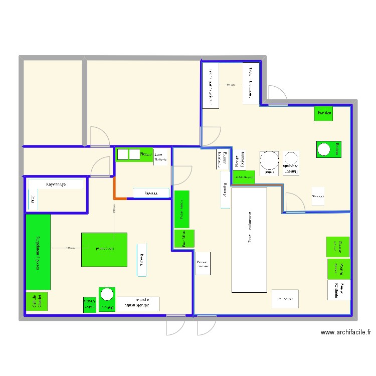 Boulangerie Cavalerie Version vue avec SOPHIE et David . Plan de 9 pièces et 174 m2