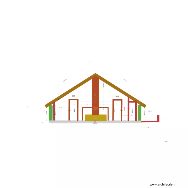 FACE CHAMBRD 1ER ETAGE. Plan de 