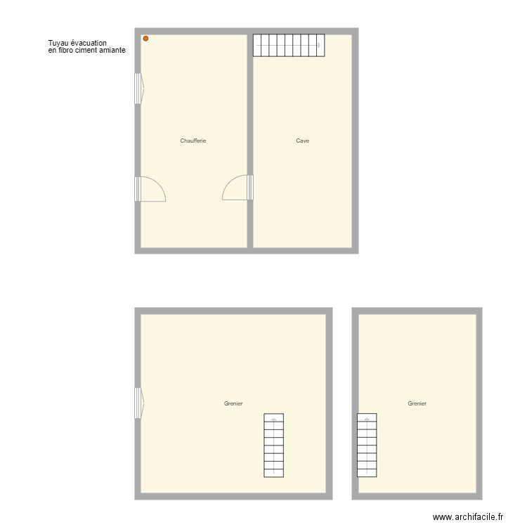 Croquis SITZ Grenier. Plan de 0 pièce et 0 m2
