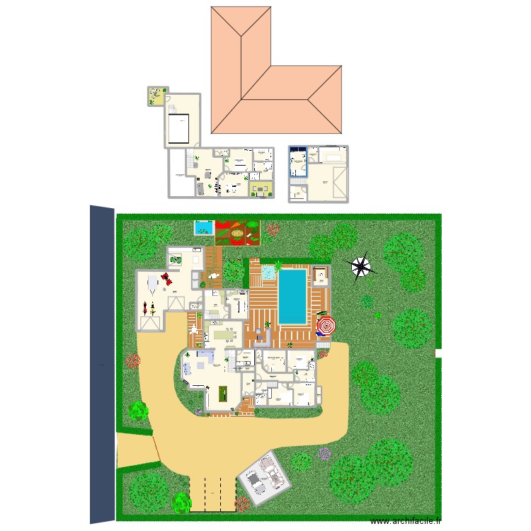 lolomimil. Plan de 38 pièces et 534 m2