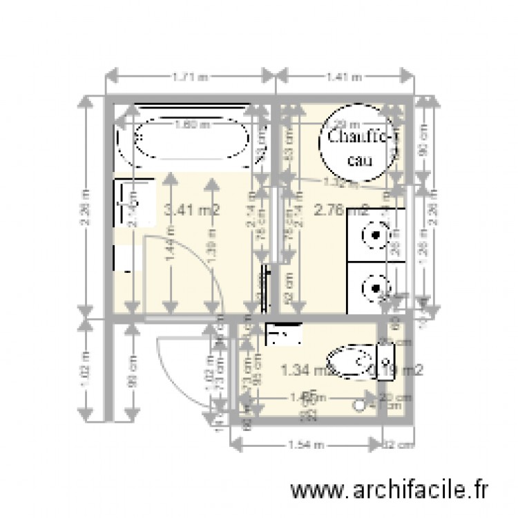 salle de bain rdc derniere version 290516. Plan de 0 pièce et 0 m2