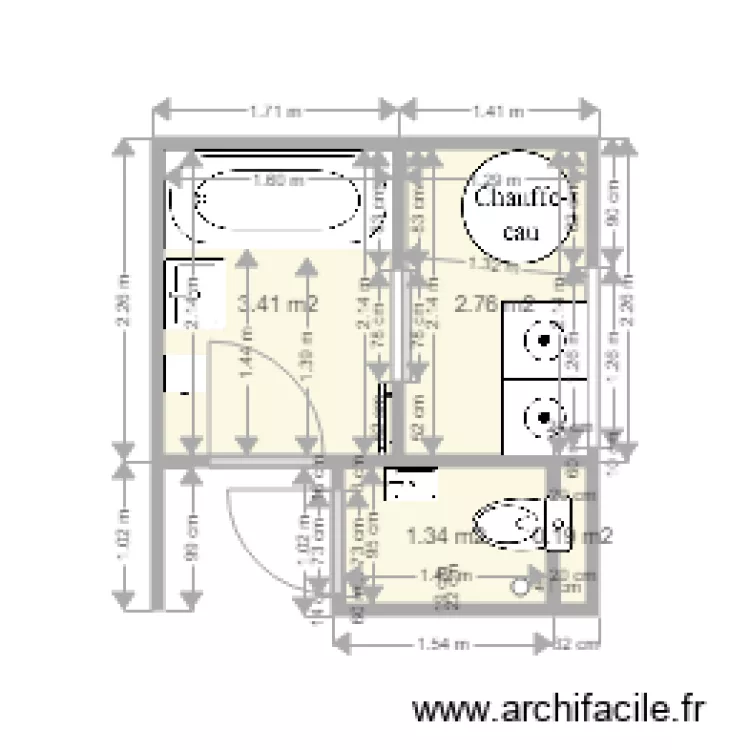salle de bain rdc derniere version 290516. Plan de 