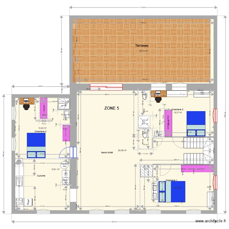 Logement perso ZONE 5 meublé 1510. Plan de 0 pièce et 0 m2