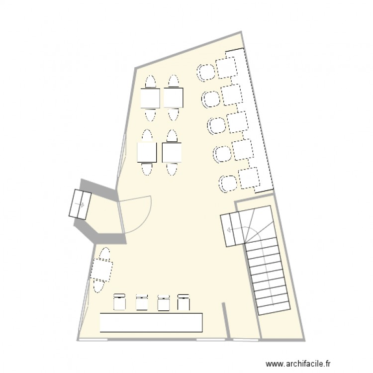 Plan Cantine du Général Rampe intérieure. Plan de 0 pièce et 0 m2