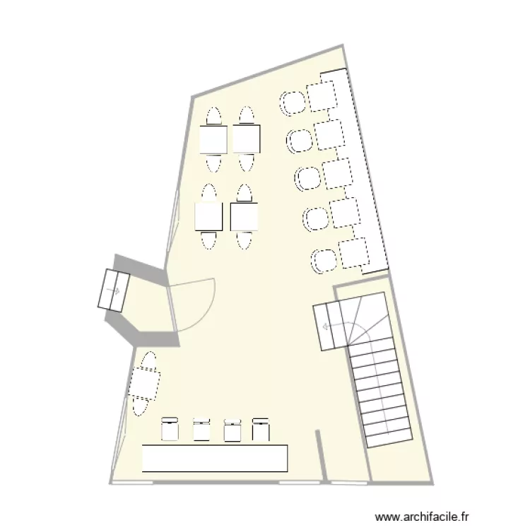 Plan Cantine du G&eacute;n&eacute;ral Rampe int&eacute;rieure. Plan de 