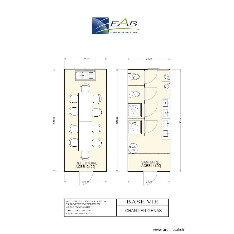EAB GENAS. Plan de 0 pièce et 0 m2