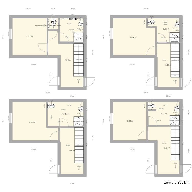 Chambre salle de bain. Plan de 13 pièces et 109 m2