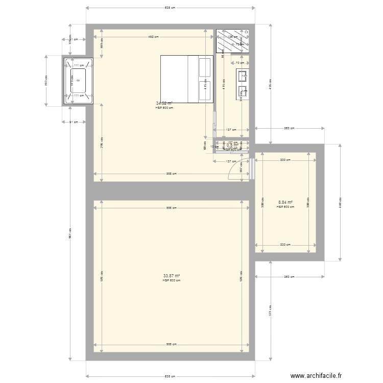 k et n L. Plan de 0 pièce et 0 m2