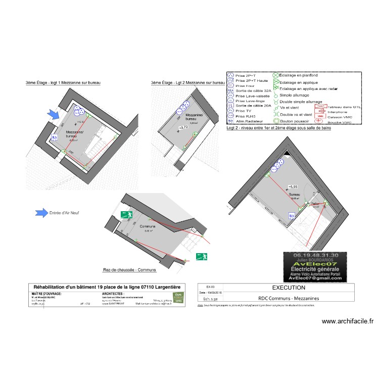  RDC Communs Mezzanines 1309 avec vmc. Plan de 0 pièce et 0 m2