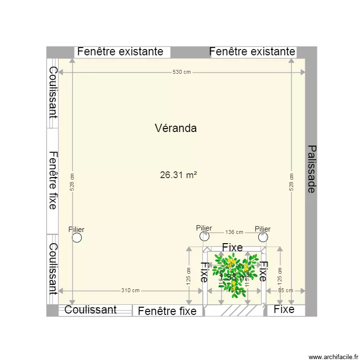 Véranda. Plan de Véranda. Plan de