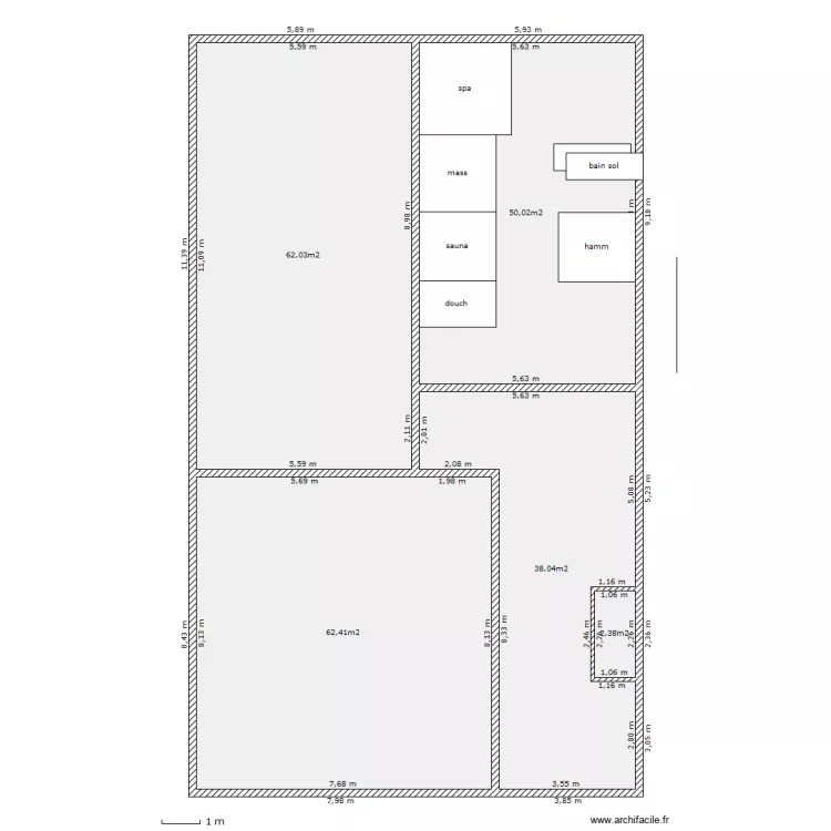 spa vide. Plan de 