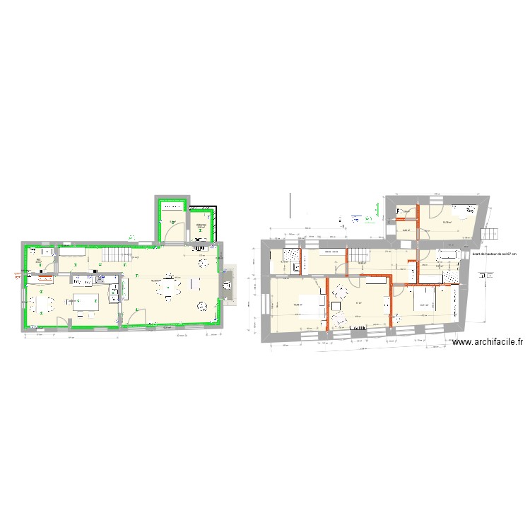 Cabrieres 24 juin v4. Plan de 20 pièces et 177 m2