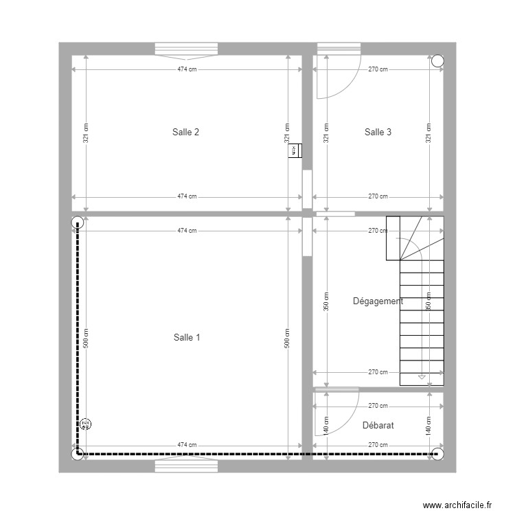 Existant Montreuil. Plan de 0 pièce et 0 m2