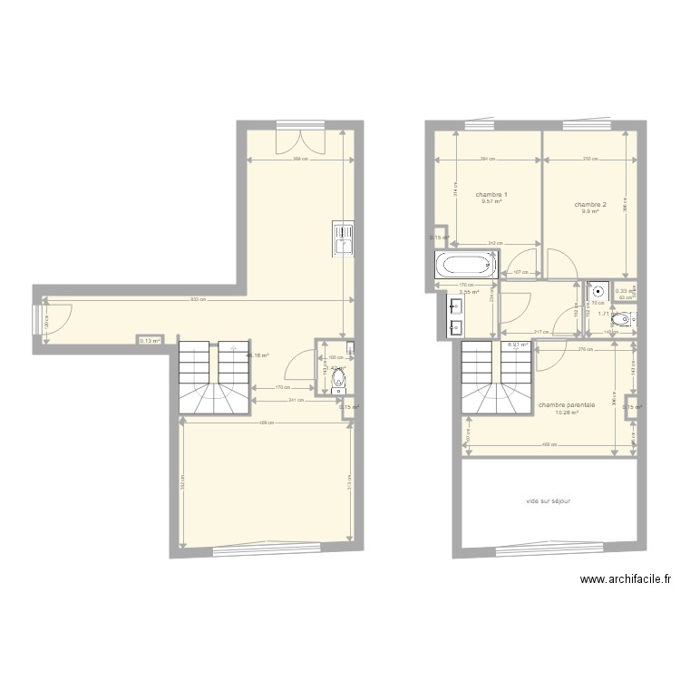 ArtMixDuplexAvecCotes. Plan de 0 pièce et 0 m2