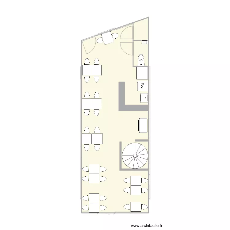 FISH AND CHIPS PORNIC EXISTANT RDC. Plan de 