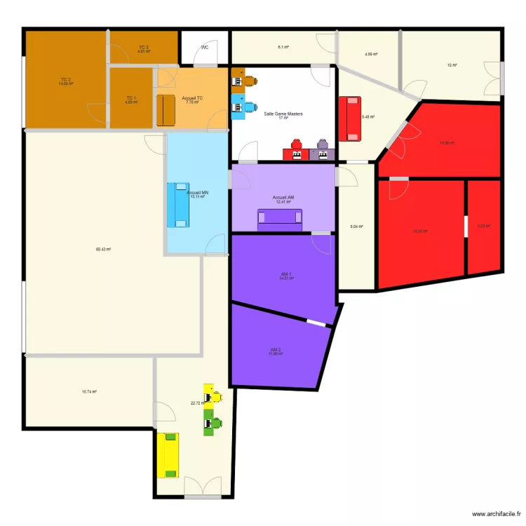 local accueil V4. Plan de 