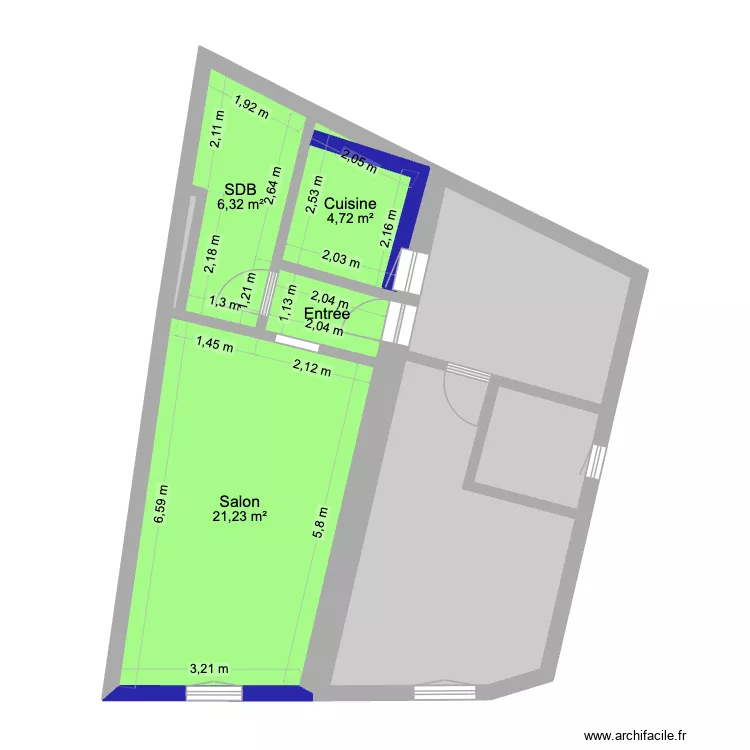 montel-1e-gauche-droite-carrelage-avril-2026. Plan de 8  et 63 m²