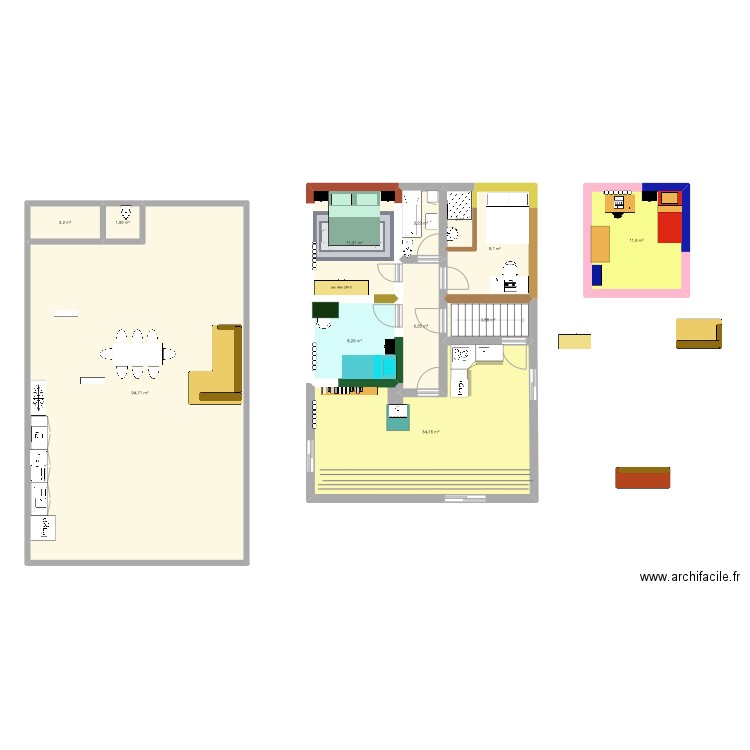 cuisine burdignes sans meuble. Plan de 0 pièce et 0 m2